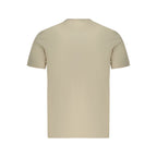 Beige Cotton Men T-Shirt