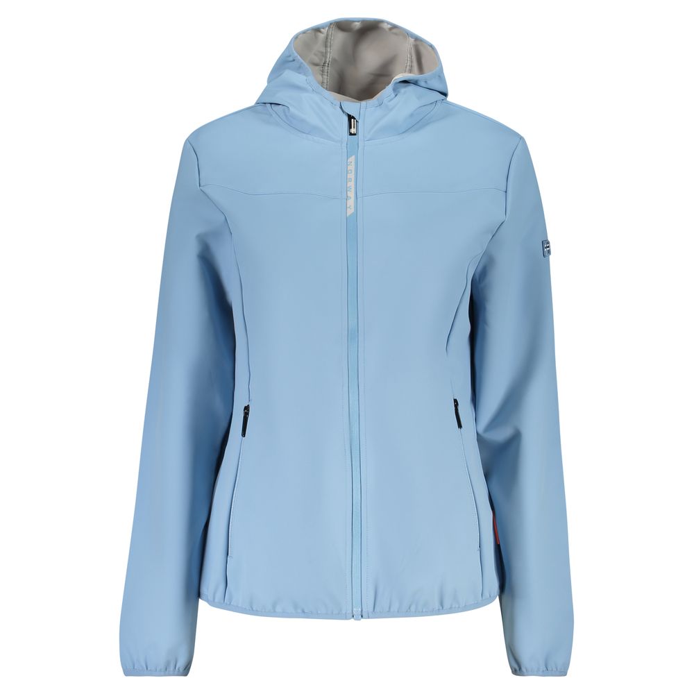Hellblaue Polyester Damenjacke