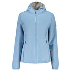 Hellblaue Polyester Damenjacke