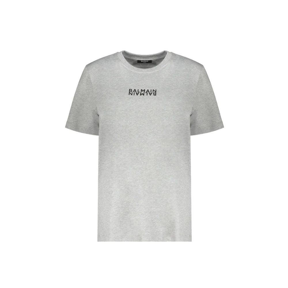 Graues Baumwoll-T-Shirt