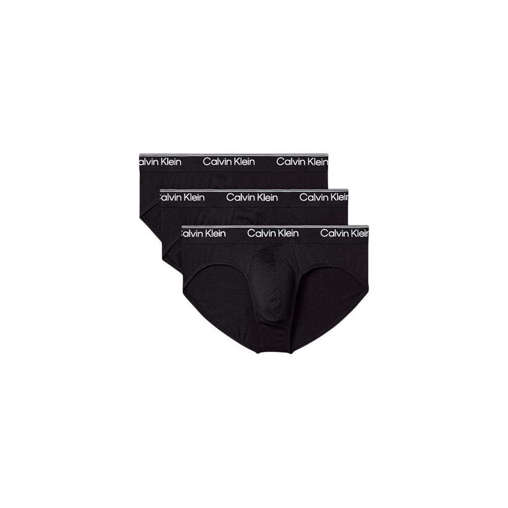 Slip aus recyceltem schwarzem Polyester