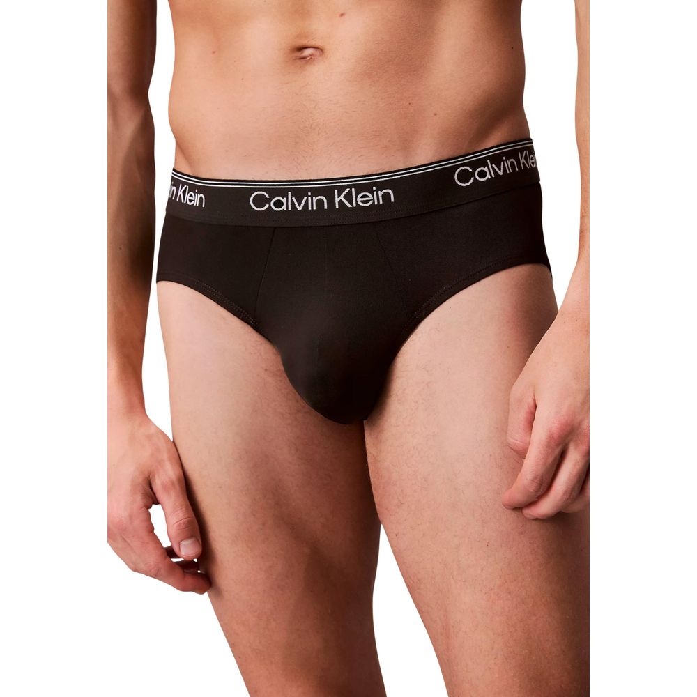 Slip aus recyceltem schwarzem Polyester