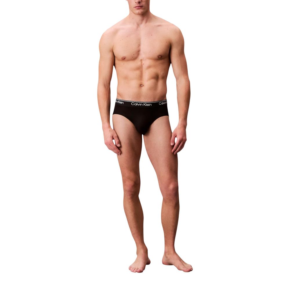Slip aus recyceltem schwarzem Polyester