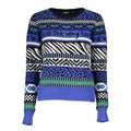 Blue Viscose Women Sweater