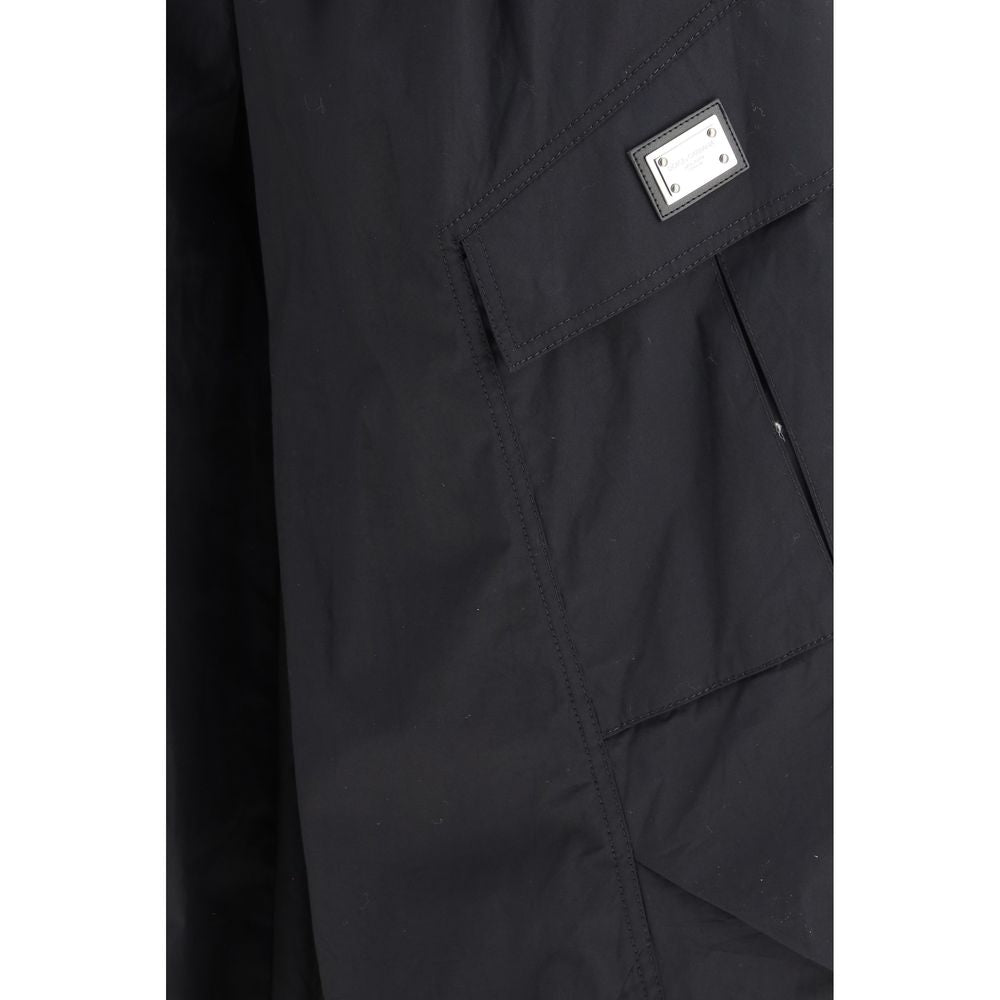 Schwarze Cargohose aus Baumwolle