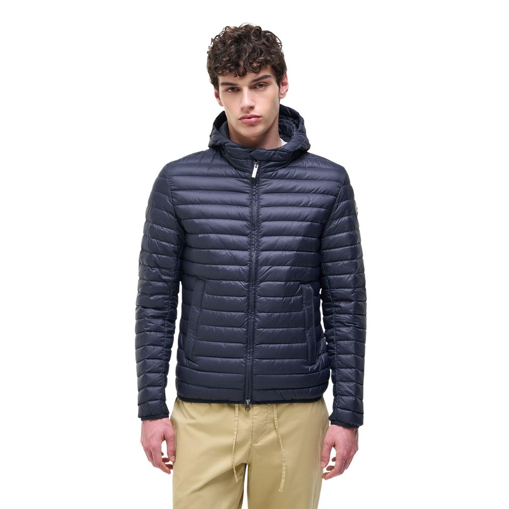 Blaue Polyamid-Shell-Jacke