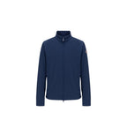 Blue Polyester Full-Length Jacket