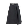 Grauer langer Rock aus recyceltem Polyester