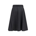 Grauer langer Rock aus recyceltem Polyester