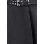 Grauer langer Rock aus recyceltem Polyester