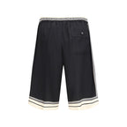 Black Silk Bermuda Shorts