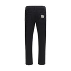 Schwarze Slim-Fit-Jeans aus Baumwolle