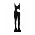 Schwarzer Viskose-Jumpsuit