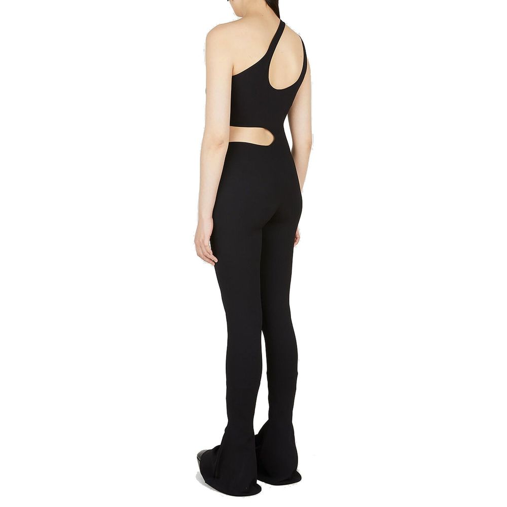 Schwarzer Viskose-Jumpsuit