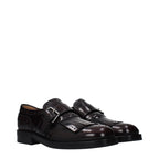 Red Leather Slip-On Loafers