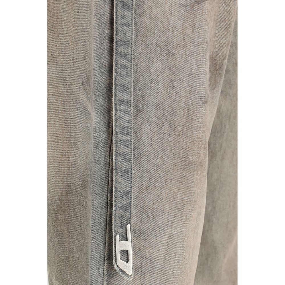 Graue Slim Fit Jeans aus Baumwolle