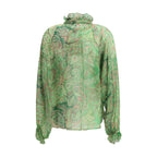 Camicia in seta fantasia bicolore