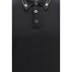 Schwarzes Poloshirt aus Seide