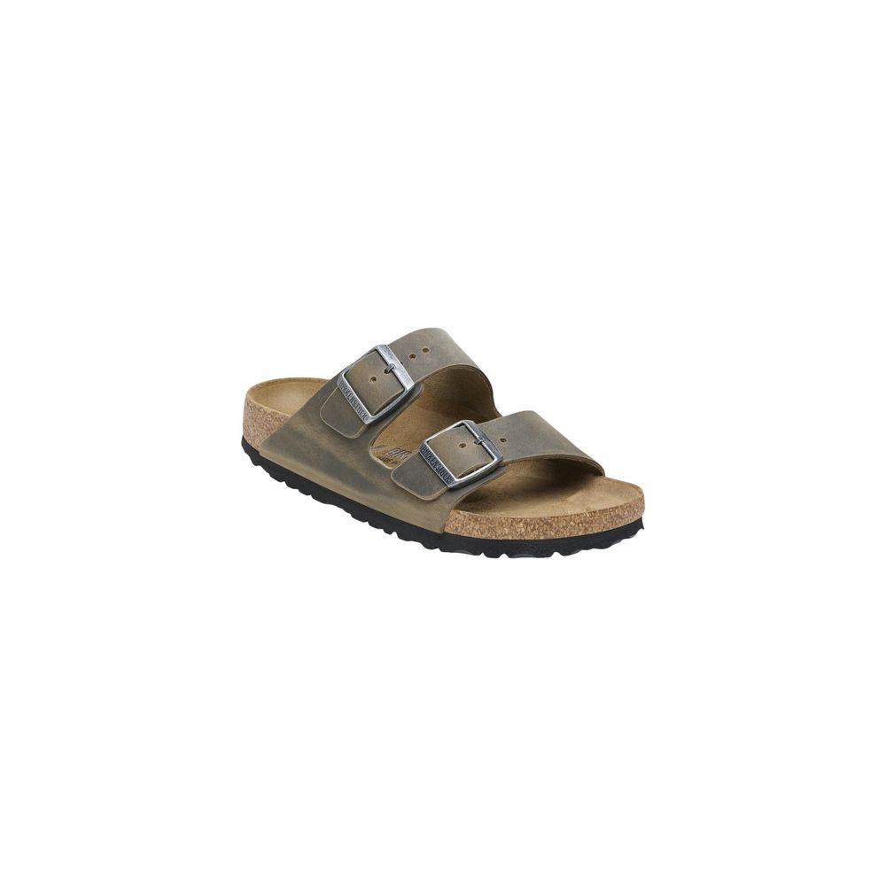 Bicolor-Ledersandalen