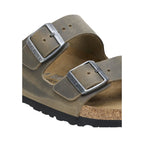 Bicolor-Ledersandalen