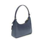Schultertasche aus recyceltem Polyamid in Blau