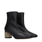 Black Leather Ankle Boots