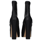Black Leather Ankle Boots