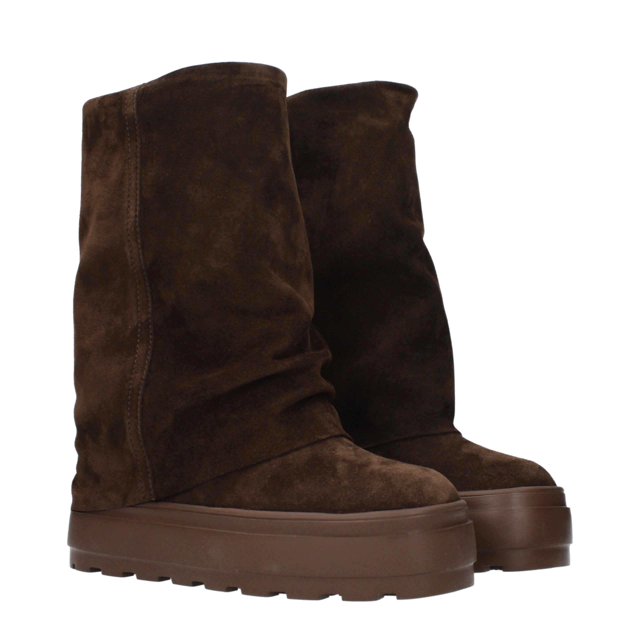 Braune Stiefeletten aus Leder