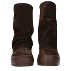 Braune Stiefeletten aus Leder