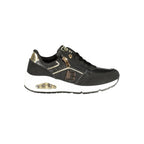 Damen-Sneaker aus schwarzem Polyester