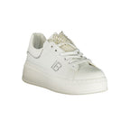 Weiße Polyurethan Damen Sneaker