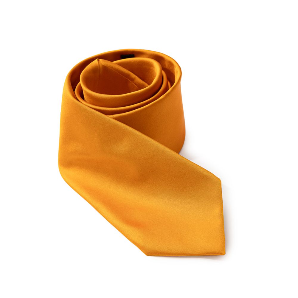 Orangefarbene Seidenkrawatte