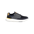 Blue Polyurethane Men Sneaker
