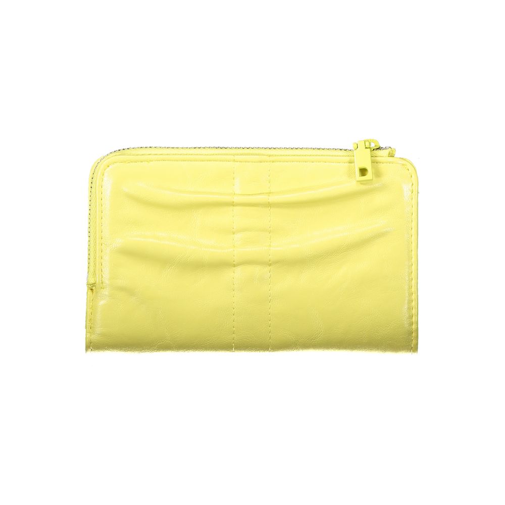 Gelbe Polyurethan-Damenbrieftasche