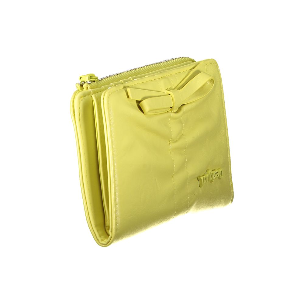 Gelbe Polyurethan-Damenbrieftasche