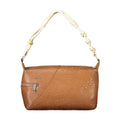 Brown Polyurethane Women's Shoulder Bag