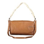 Brown Polyurethane Women's Shoulder Bag