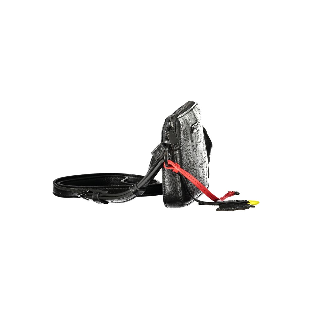 Schwarze Damenhandtasche aus Polyurethan