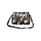 Damenhandtasche aus schwarzem Polyurethan