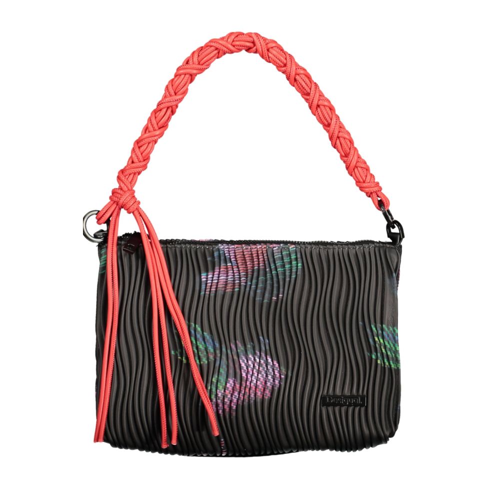 Schwarze Polyurethan Damenhandtasche
