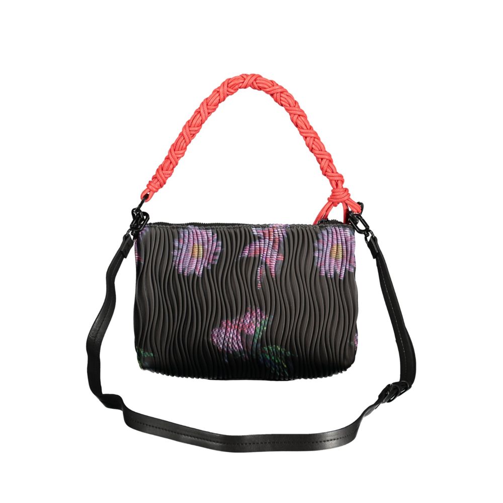 Schwarze Polyurethan Damenhandtasche