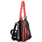 Schwarze Polyurethan Damenhandtasche
