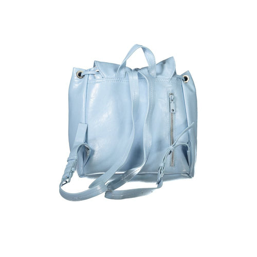 Light Blue Polyurethane Women's Backpack