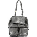Black Polyurethane Women's Mini Backpack