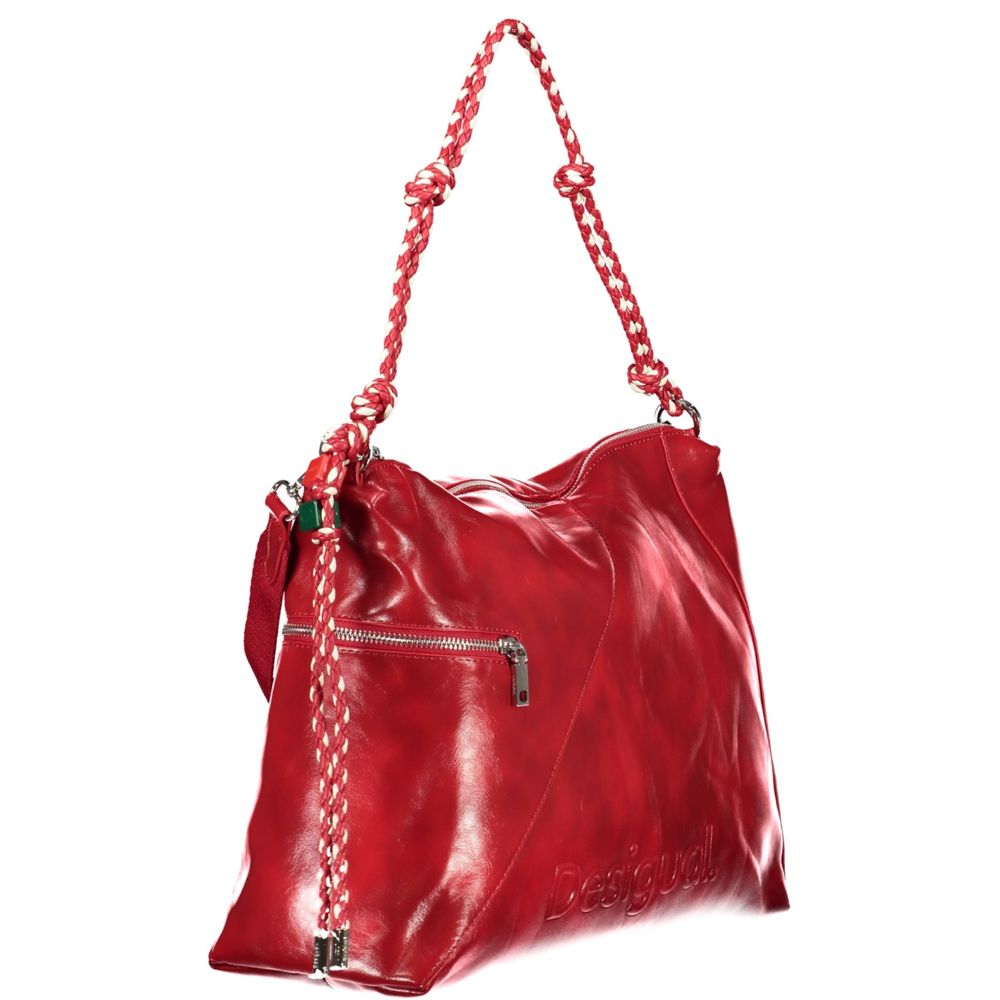 Rote Damenhandtasche aus Polyurethan