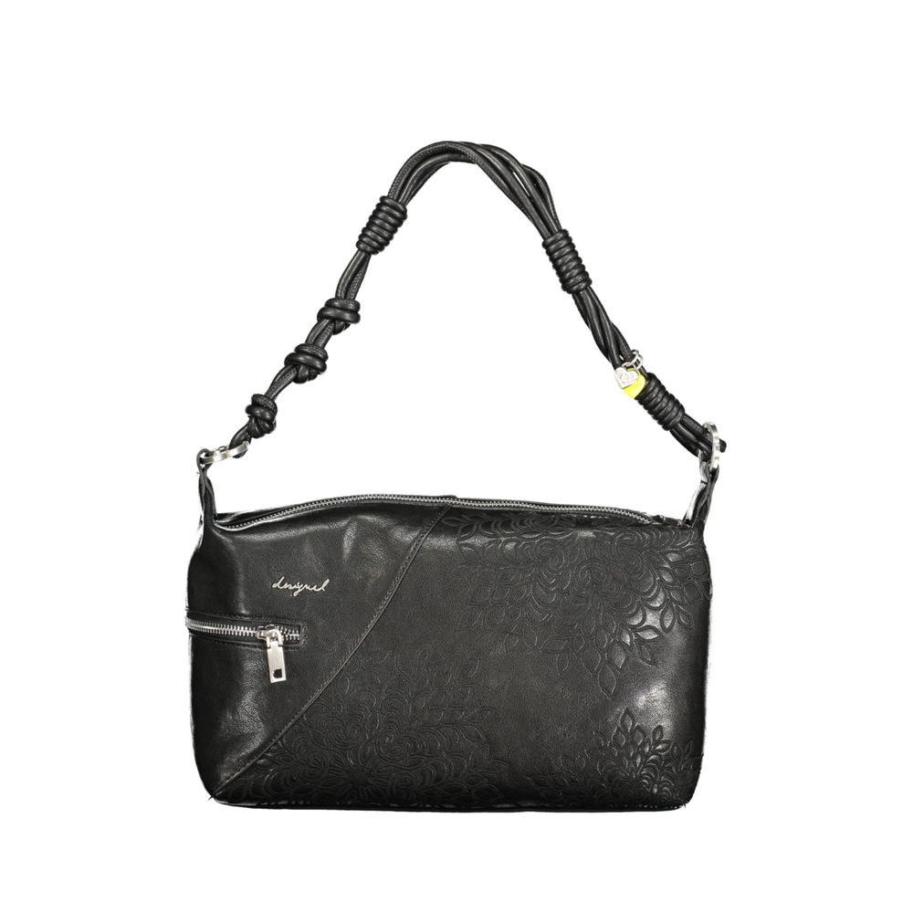 Handtasche für Damen aus schwarzem Polyurethan