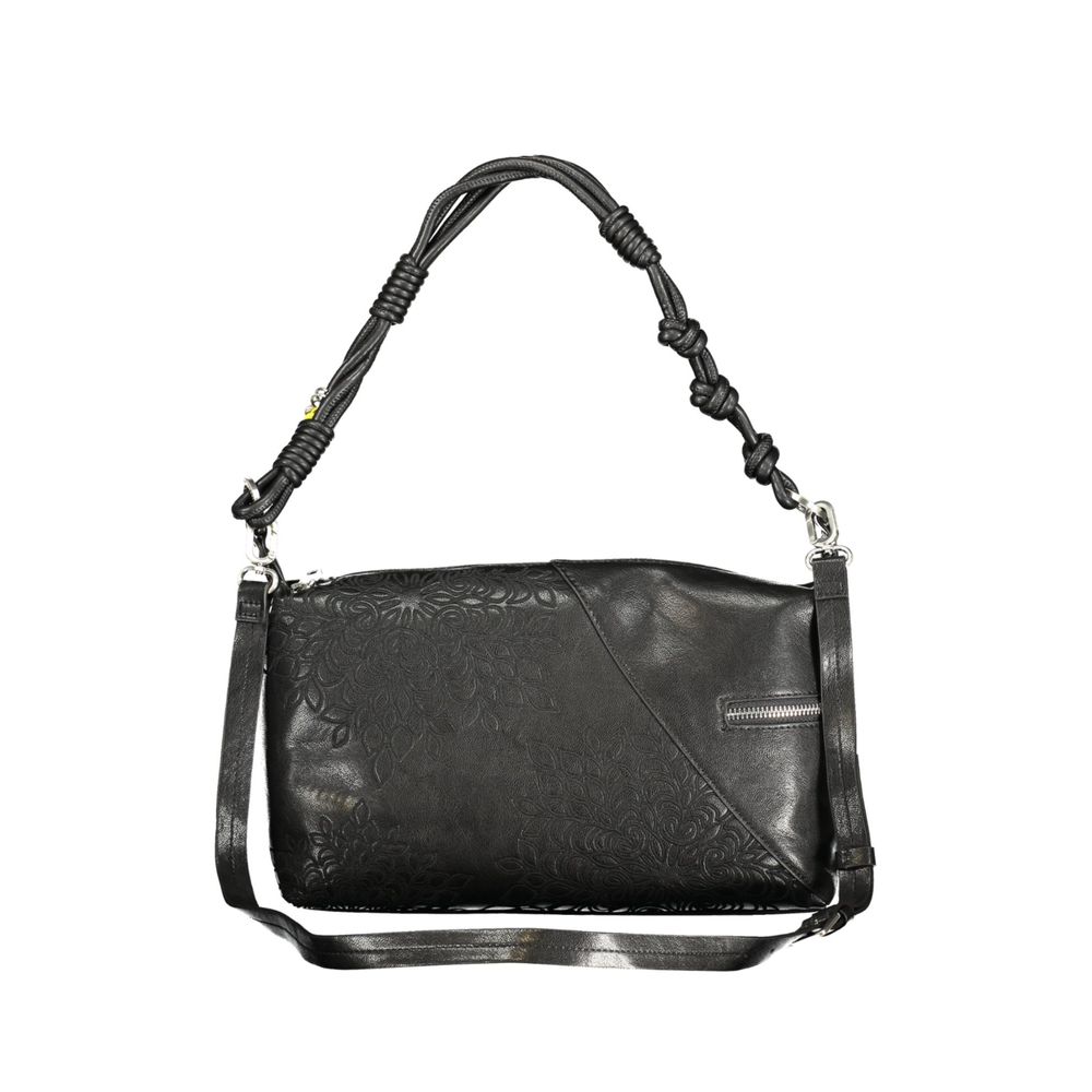 Handtasche für Damen aus schwarzem Polyurethan