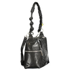 Handtasche für Damen aus schwarzem Polyurethan