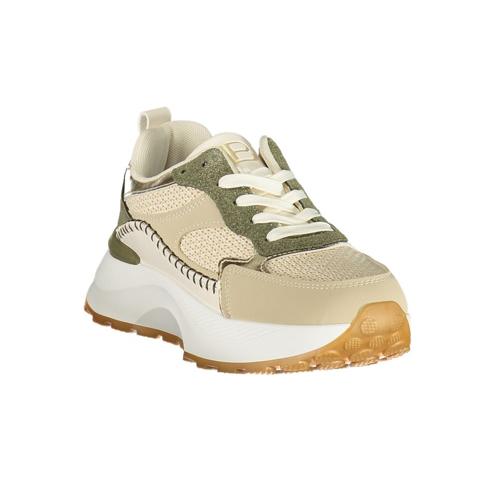 Green Polyurethane Women's Sneaker