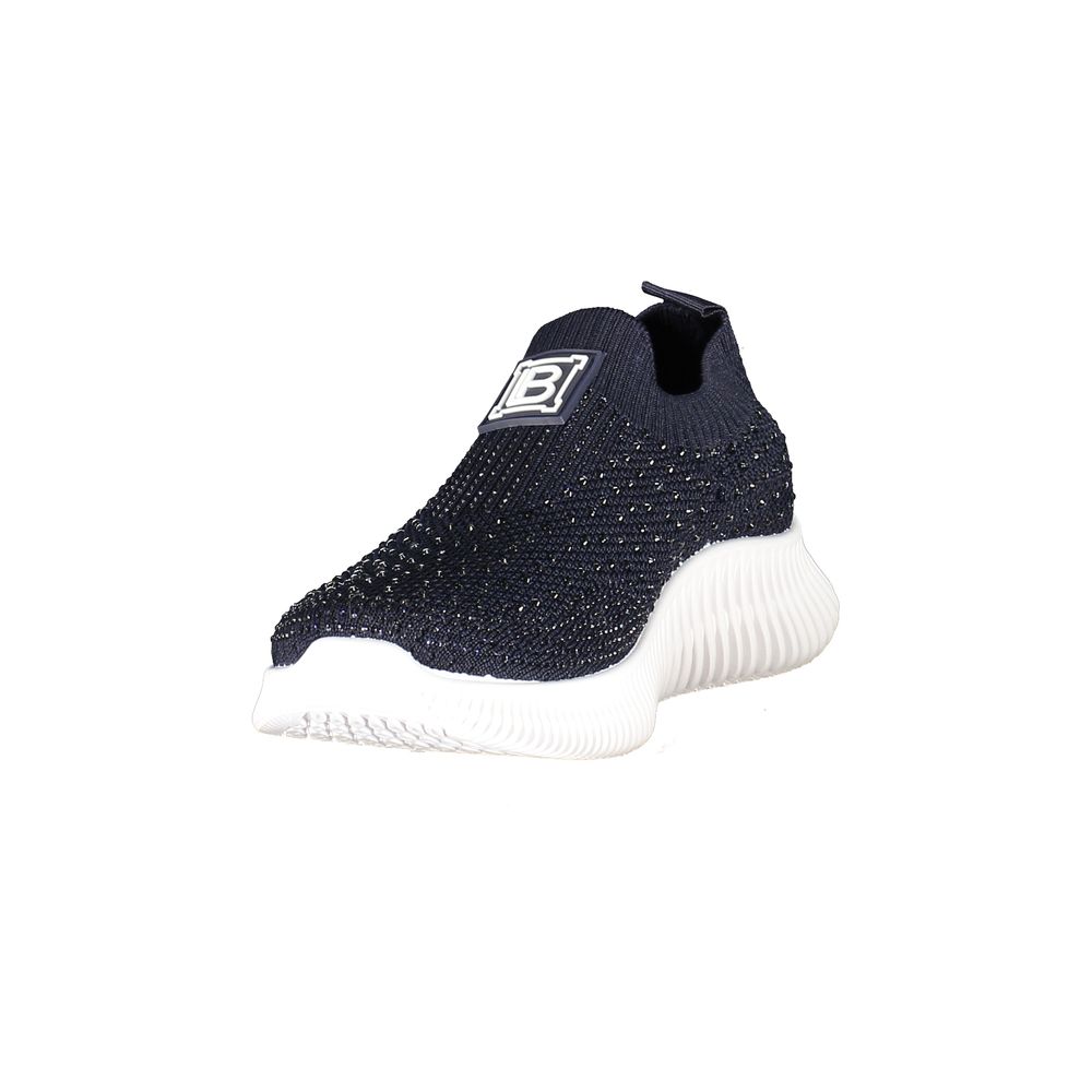 Blauer Polyester-Damen-Sneaker